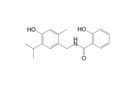 Benzamide, 2-hydroxy-N-[[4-hydroxy-2-methyl-5-(1-methylethyl)phenyl]methyl]-