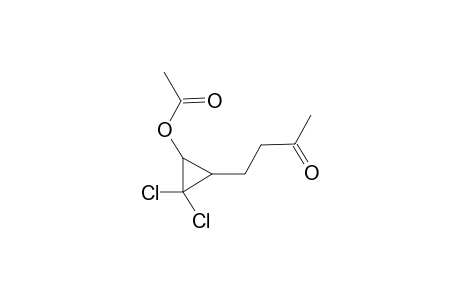 2-Butanone, 4-[3-(acetyloxy)-2,2-dichlorocyclopropyl]-, cis-