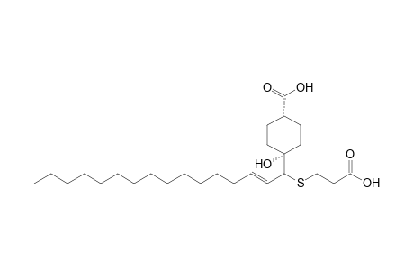 [4(S)-[1.beta.,4.beta.,4(Z)]]-4-hydroxy-4-[1-[(2-carboxyethyl)thio]-2-hexadecenyl]cyclohexanecarboxylic Acid