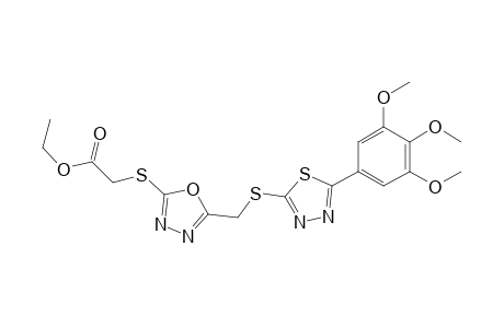 2-(3,4,5-Trimethoxyphenyl)-5-{[5-(2-ethoxycarbonylmethylthio)-1,3,4-oxadiazol-2-yl]methylthio}-1,3,4-thiadiazole