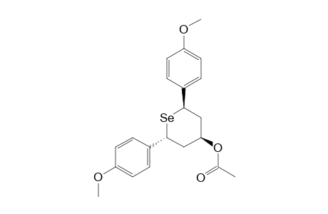 trans-2,trans-6-Di-para-anisylselenan-R-4-acetat