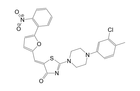 (5Z)-2-[4-(3-chloro-4-methylphenyl)-1-piperazinyl]-5-{[5-(2-nitrophenyl)-2-furyl]methylene}-1,3-thiazol-4(5H)-one