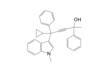 5-Cyclopropyl-5-(1-methyl-1H-indol-3-yl)-2,5-diphenylpent-3-yn-2-ol