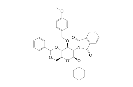 CYCLOHEXYL_4,6-O-BENZYLIDENE-2-DEOXY-3-O-PARA-METHOXYBENZYL-2-PHTHALIMIDO-BETA-D-GLUCOPYRANOSIDE