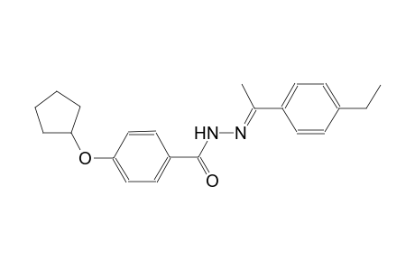 4-(cyclopentyloxy)-N'-[(E)-1-(4-ethylphenyl)ethylidene]benzohydrazide