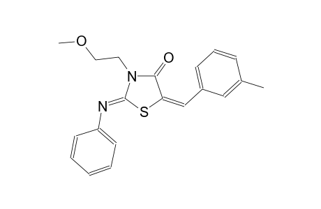 (2Z,5E)-3-(2-methoxyethyl)-5-(3-methylbenzylidene)-2-(phenylimino)-1,3-thiazolidin-4-one