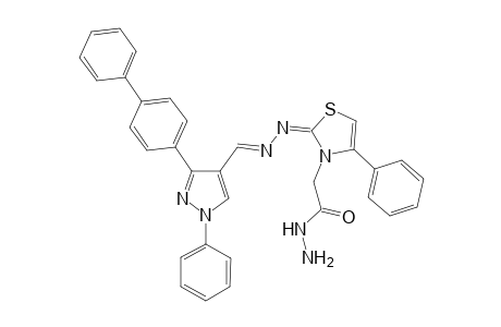 2-{2-[[(3-(biphenyl-3-yl)-1-phenyl-1H-pyrazol-4-yl]methyl-ene]hydrazono}-4-phenylthiazol-3(2H)-yl}acetohydrazide