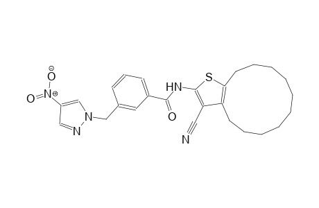 N-(3-cyano-4,5,6,7,8,9,10,11,12,13-decahydrocyclododeca[b]thien-2-yl)-3-[(4-nitro-1H-pyrazol-1-yl)methyl]benzamide