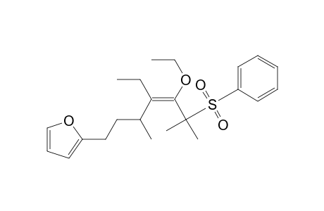 2-[5-Ethoxy-4-ethyl-3,6-dimethyl-6-(phenylsulfonyl)-4(E)-heptenyl]furan
