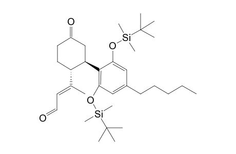 3-[4-Pentyl-2,6-di(tert-butyldmethylsilyloxy)phenyl]-4-[3'-(1'-formyl-1'-propten-2'-yl]cyclohexane-1-one
