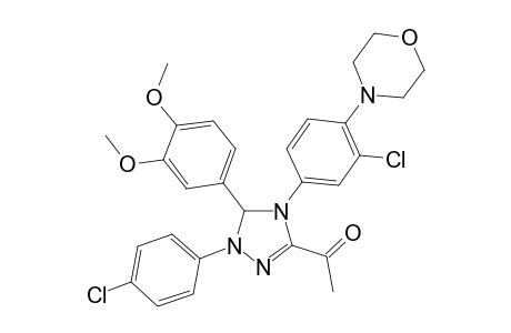 1-[4-(3-chloranyl-4-morpholin-4-yl-phenyl)-2-(4-chlorophenyl)-3-(3,4-dimethoxyphenyl)-3H-1,2,4-triazol-5-yl]ethanone