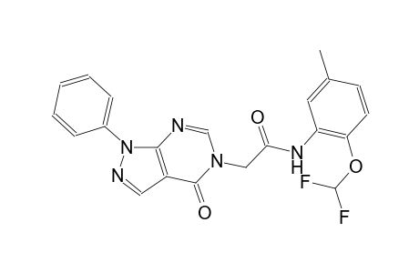 N-[2-(difluoromethoxy)-5-methylphenyl]-2-(4-oxo-1-phenyl-1,4-dihydro-5H-pyrazolo[3,4-d]pyrimidin-5-yl)acetamide