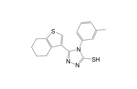 4-(3-methylphenyl)-5-(4,5,6,7-tetrahydro-1-benzothien-3-yl)-4H-1,2,4-triazole-3-thiol