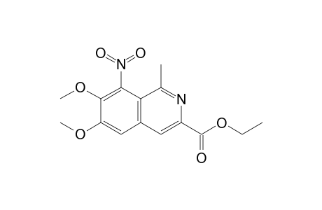 6,7-dimethoxy-1-methyl-8-nitro-3-isoquinolinecarboxylic acid ethyl ester