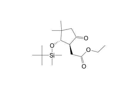 2.beta.-carbethoxymethyl-3.alpha.-[(tert-butyldimethylsilyl)oxy]-4,4-dimethylcyclopentanone