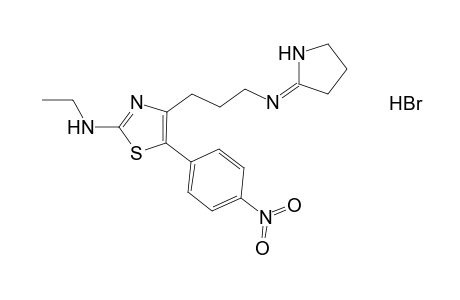 2-Ethylamino-5-(4-nitrophenyl)-4-[3-(pyrrolodin-2-ylidene)aminopropyl]thiazole hydrobromide