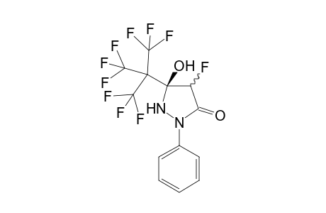 5-tert-(Perfluorobutyl)-4-fluoro-5-hydroxy-1-phenylpyrazolidin-3-one