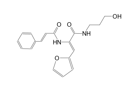 (2Z)-3-(2-furyl)-N-(3-hydroxypropyl)-2-{[(2E)-3-phenyl-2-propenoyl]amino}-2-propenamide
