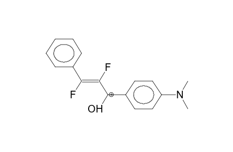 TRANS-1,2-DIFLUORO-1-PHENYL-2-(4'-DIMETHYLAMINOBENZOYL)ETHENEPROTONATED