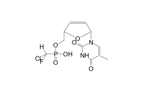 O-CIS-1-THYMYL-2,5-DIHYDROFUR-5-YLMETHYL(FLUOROCHLOROMETHYL)PHOSPHONICACID