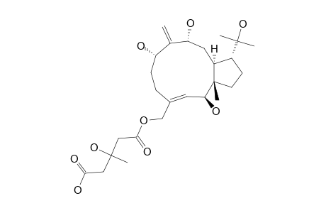 (1-R*,2-R*,3-E,7-R*,9-R*,11-R*,12-S*)-16-O-(3-HYDROXY-3-METHYLGLUTARYL)-DOLABELLA-3,8-(17)-DIEN-2,7,9,16,18-PENTOL