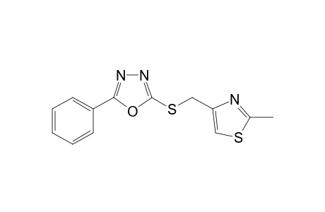 2-[(2-methyl-1,3-thiazol-4-yl)methylsulfanyl]-5-phenyl-1,3,4-oxadiazole