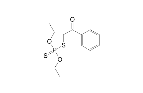 2-(diethoxyphosphinothioylthio)-1-phenylethanone