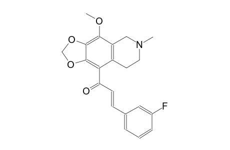 (2E)-3-(3-fluorophenyl)-1-(4-methoxy-6-methyl-5,6,7,8-tetrahydro[1,3]dioxolo[4,5-g]isoquinolin-9-yl)-2-propen-1-one