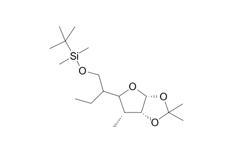 6-O-(tert-Butyldimethylsilyl)-3,5-dideoxy-5-C-ethyl-1,2-O-isopropylidene-3-C-methyl-.beta.,L-allofuranose
