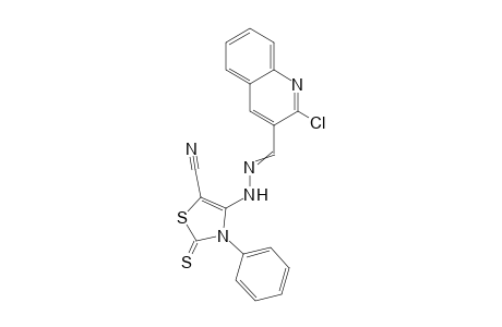 4-(2-((2-Chloroquinolin-3-yl)methylene)hydrazinyl)-3-phenyl-2-thioxo-2,3-dihydrothiazole-5-carbonitrile
