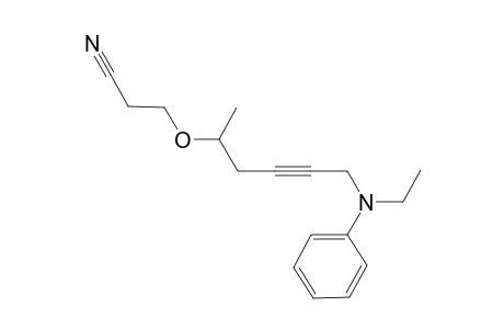 3-[5-(Ethyl-phenyl-amino)-1-methyl-pent-3-ynyloxy]-propionitrile