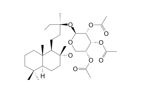 8-ALPHA-HYDROXY-LABD-(13S)-O-BETA-D-2',3',4'-TRIACETYL-RIBOPYRANOSIDE