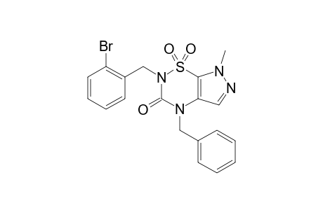 2-(ORTHO-BROMOBENZYL)-4-BENZYL-7-METHYL-1,1,3-TRIOXO-2H,4H-PYRAZOLO-[4,5-E]-[1,2,4]-THIADIAZINE