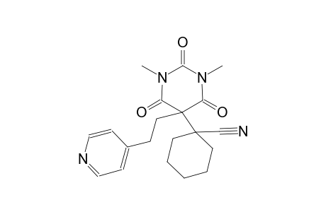 1-{1,3-dimethyl-2,4,6-trioxo-5-[2-(4-pyridinyl)ethyl]hexahydro-5-pyrimidinyl}cyclohexanecarbonitrile