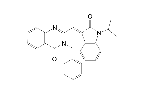 3-benzyl-2-[(E)-(1-isopropyl-2-oxo-1,2-dihydro-3H-indol-3-ylidene)methyl]-4(3H)-quinazolinone