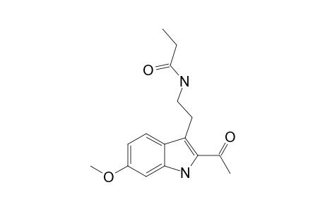 2-ACETYL-3-(2-PROPIONYLAMIDOETHYL)-7-METHOXYINDOLE