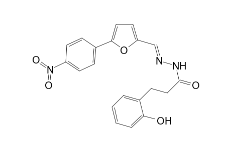 3-(2-hydroxyphenyl)-N-[(E)-[5-(4-nitrophenyl)-2-furanyl]methylideneamino]propanamide