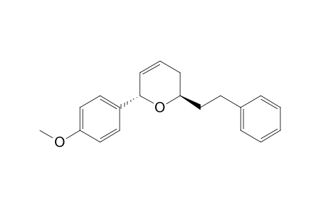 (2R,6S)-6-(4-Methoxyphenyl)-2-phenethyl-3,6-dihydro-2H-pyran