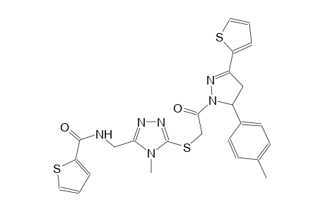 2-thiophenecarboxamide, N-[[5-[[2-[4,5-dihydro-5-(4-methylphenyl)-3-(2-thienyl)-1H-pyrazol-1-yl]-2-oxoethyl]thio]-4-methyl-4H-1,2,4-triazol-3-yl]methyl]-