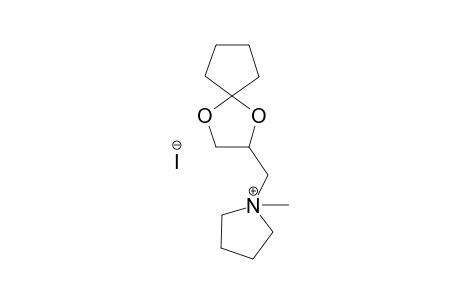 pyrrolidinium, 1-(1,4-dioxaspiro[4.4]non-2-ylmethyl)-1-methyl-,iodide