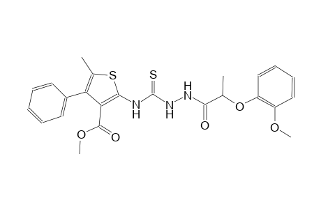 methyl 2-[({2-[2-(2-methoxyphenoxy)propanoyl]hydrazino}carbothioyl)amino]-5-methyl-4-phenyl-3-thiophenecarboxylate