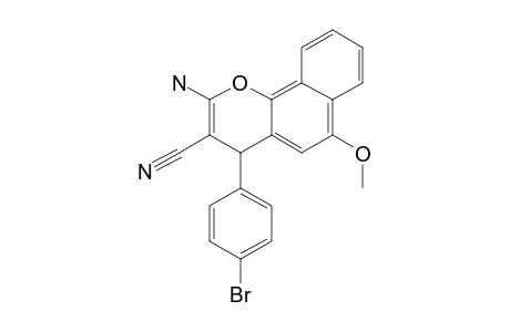 2-AMINO-4-(4-BROMOPHENYL)-6-METHOXY-4H-BENZO-[H]-CHROMENE-3-CARBONITRILE