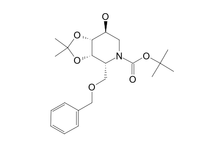 TERT.-BUTYL-(2R,3S,4R,5S)-2-(BENZYLOXYMETHYL)-3,4-O-ISOPROPYLIDENE-5-HYDROXYPIPERIDINE-1-CARBOXYLATE