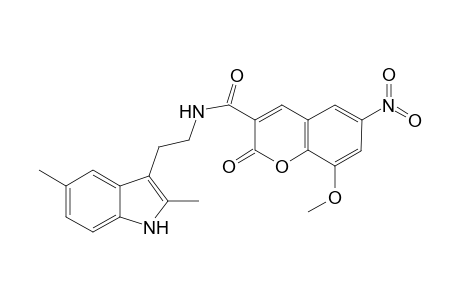 N-[2-(2,5-dimethyl-1H-indol-3-yl)ethyl]-2-keto-8-methoxy-6-nitro-chromene-3-carboxamide