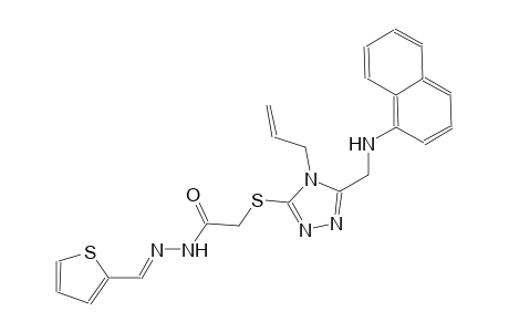 2-({4-allyl-5-[(1-naphthylamino)methyl]-4H-1,2,4-triazol-3-yl}sulfanyl)-N'-[(E)-2-thienylmethylidene]acetohydrazide