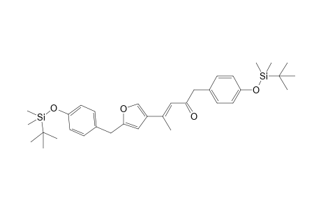 (E)-4-{5-[4-(t-Butyldimethylsilanyloxy)benzyl]furan-3-yl}-1-[4-(t-butyl-dimethylsilanyloxy)phenyl]pent-3-en-2-one