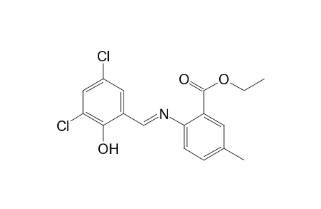 6-[(3,5-dichlorosalicylidene)amino]-m-toluic acid, ethyl ester
