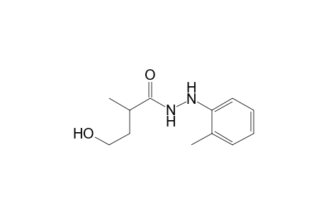 Butanoic acid, 4-hydroxy-2-methyl-, 2-(2-methylphenyl)hydrazide