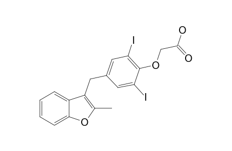 2-METHYL-3-(3,5-DIIODO-4-CARBOXYMETHOXYBENZYL)-BENZOFURAN
