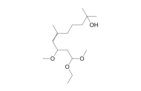 10-ethoxy-8,10-dimethoxy-2,6-dimethyl-dec-6-en-2-ol